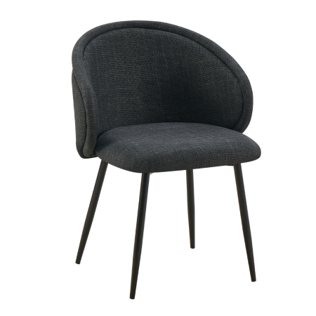 Scaune Dining - Set 2 scaune dining și Horeca din stofă gri închis cu brațe