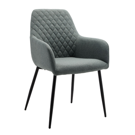 Scaune Dining - Set 2 scaune dining și Horeca din stofă gri închis cu brațe