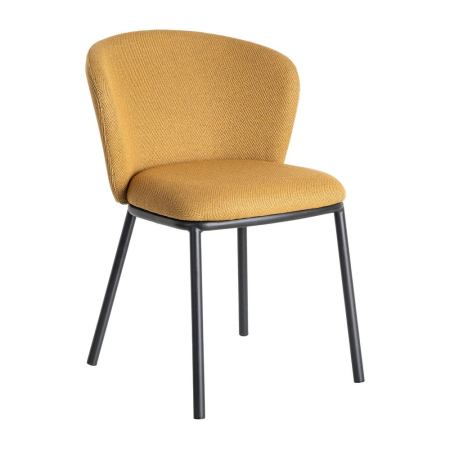 Set 2 scaune dining muștar HoReCa din stofă și metal [1]