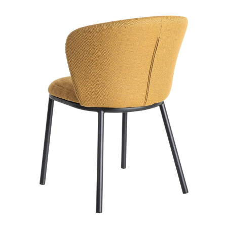 Set 2 scaune dining muștar HoReCa din stofă și metal [4]