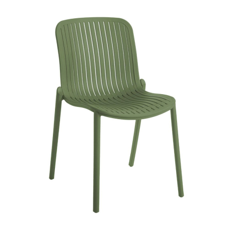 Set 2 scaune de exterior din polipropilenă verde