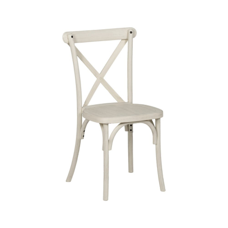 Set 2 scaune dining și HORECA albe cu spătar tip X din polipropilenă [2]