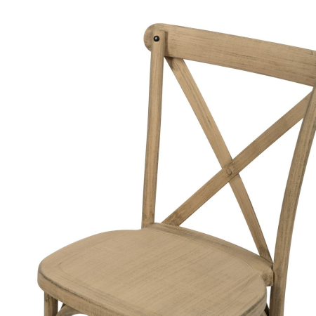 Set 2 scaune dining și HORECA natur cu spătar tip X din polipropilenă [6]
