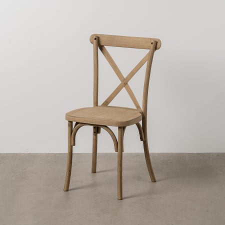 Mobilier - Set 2 scaune dining și HORECA natur cu spătar tip X din polipropilenă