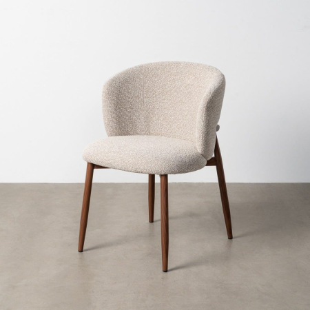 Set 2 scaune dining și Horeca tapițate stofă bej marmorat pe structură metalică – fotografie produs principal Colectia noua - Set 2 scaune dining și Horeca tapițate stofă bej marmorat pe structură metalică – fotografie produs principal