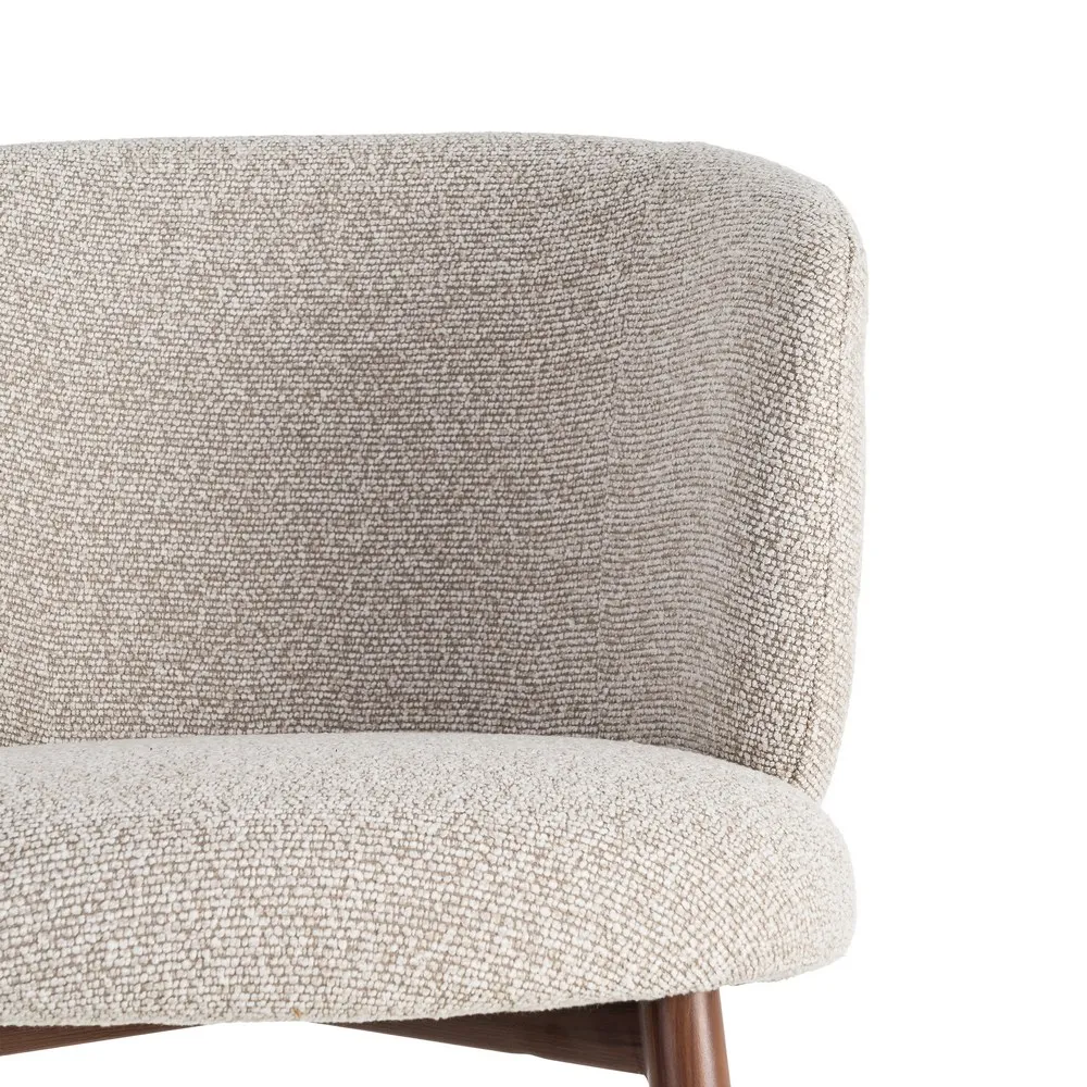 Set 2 scaune dining și Horeca tapițate stofă bej marmorat pe structură metalică [8]