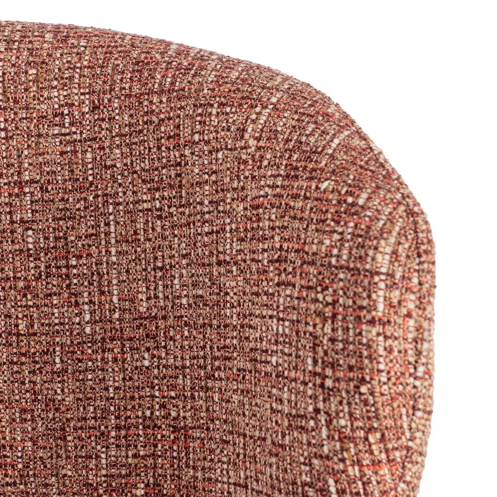 Set 2 scaune dining și Horeca tapițate stofă roșu marmorat și bază metalică [9]