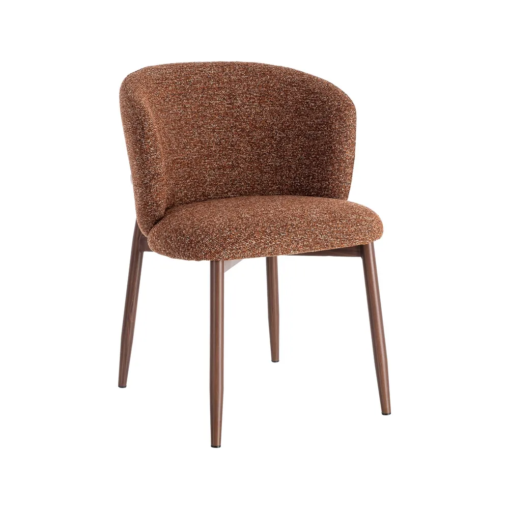 Set 2 scaune dining și Horeca tapițate stofă teracotă marmorată [2]