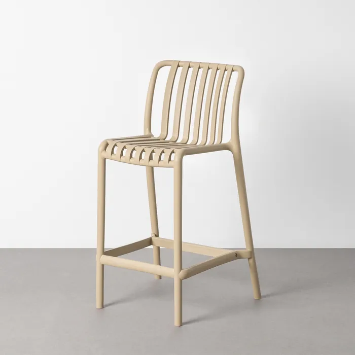 Mobilier - Set 2 scaune înalte de exterior bej