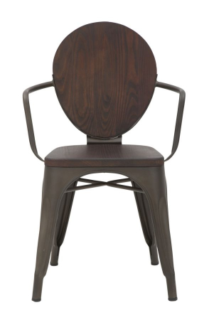 Set 2 Scaune Industriale Metal-Lemn Stil Loft CreativDeco [2]