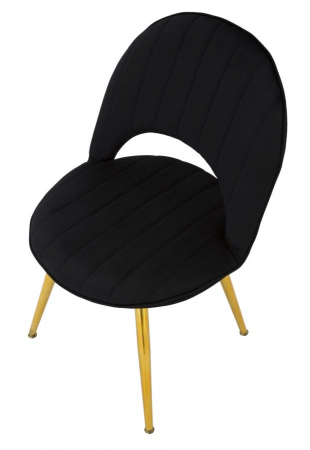 Set 2 Scaune Tapitate Negre Accent Glamour CreativDeco [5]
