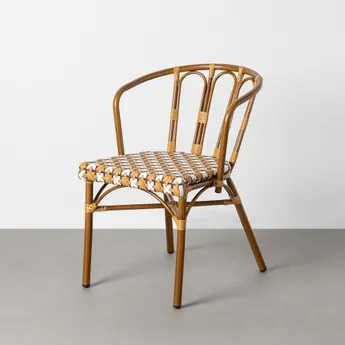Mobilier - Set 2 scaune cu brațe exterior HoReCa crem și alb