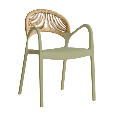 Scaune - Set 2 scaune stivuibile de dining grădină și HORECA din polipropilenă verde mentă