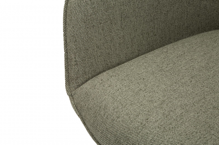 Set 2 scaune dining Vicenza stofă verde cu picioare metalice negre [7]