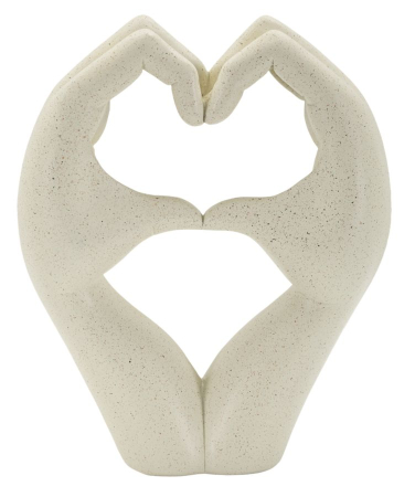 Statuete si Sculpturi - Set 2 sculpturi rasina natural Love Stons Mauro Ferretti
