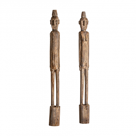 Etnic - Set sculpturi etnice lemn tec verticale|Decoratiuni dramatice