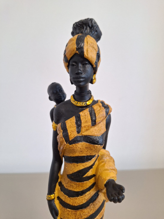 Set 2 statuete Femeie Africana, auriu negru - CreativDeco.ro [9]