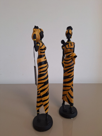 Set 2 statuete Femeie Africana, auriu negru - CreativDeco.ro [5]