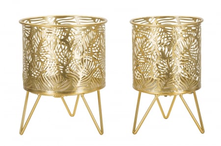 Obiecte decorative - Set Suporturi Ghivece Aurii CreativDeco - Accente Elegante pentru Decor Modern