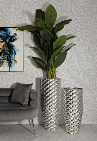 Suporturi inalte flori metal argintiu | CreativDeco [1]