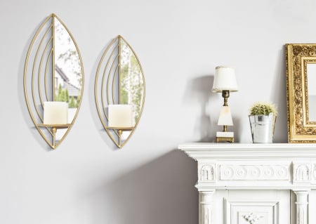 Aplice perete Leaf stil Glam oglinda CreativDeco [1]