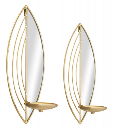 Aplice perete Leaf stil Glam oglinda CreativDeco [2]