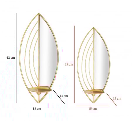Aplice perete Leaf stil Glam oglinda CreativDeco [5]
