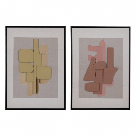 Tablouri - tablouri 3D abstracte pastel roz bej 50x70 cm