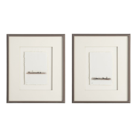 Decoratiuni perete - Set tablouri minimaliste cu silueta de orizont