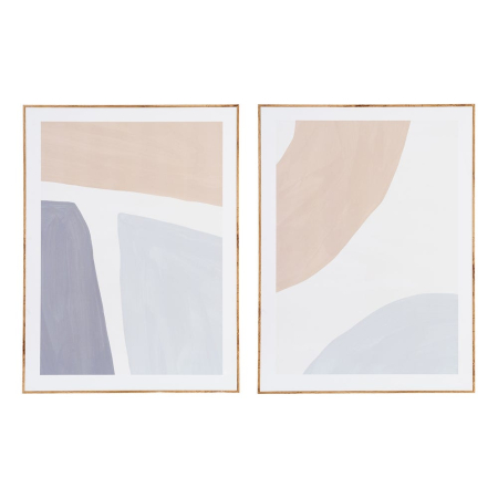 Tablouri - Set 2 tablouri abstracte imprimate cu ramă din MDF