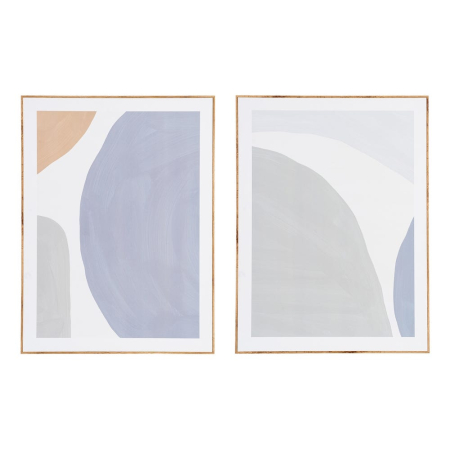 Tablouri - Set 2 tablouri abstracte imprimate cu ramă din MDF