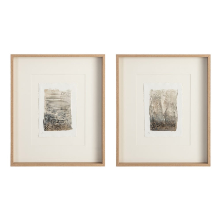Decoratiuni perete - Set tablouri abstracte texturate bej-maro