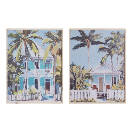 Decor tematic - Set 2 tablouri case tropicale