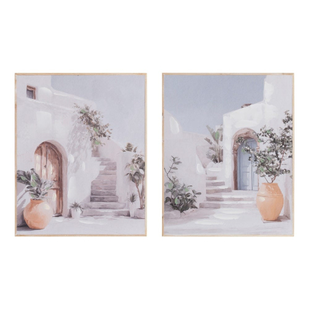 Decoratiuni perete - Set 2 tablouri fațade mediteraneene