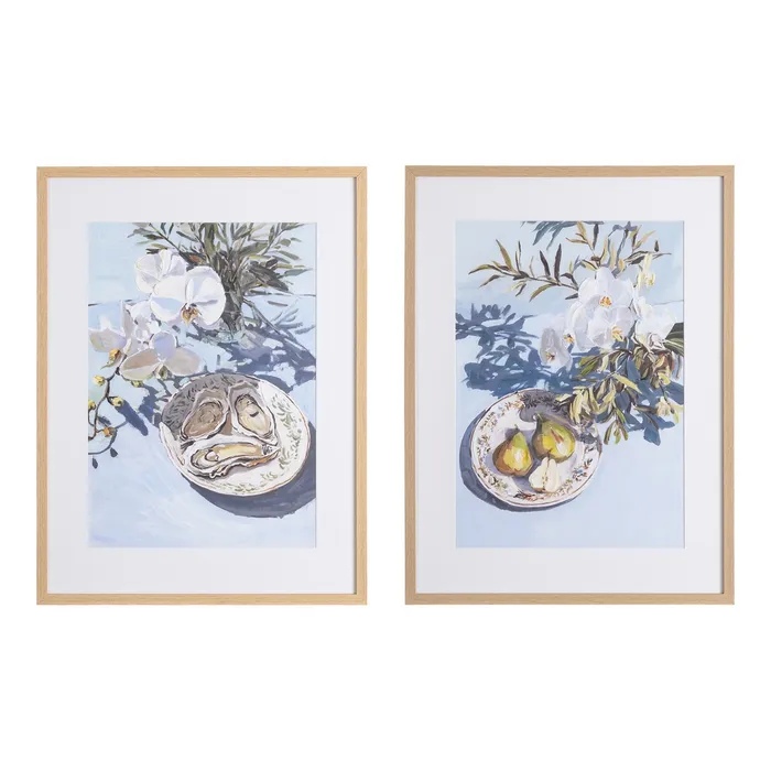 Decor tematic - Set 2 tablouri stridii pere și orhidee