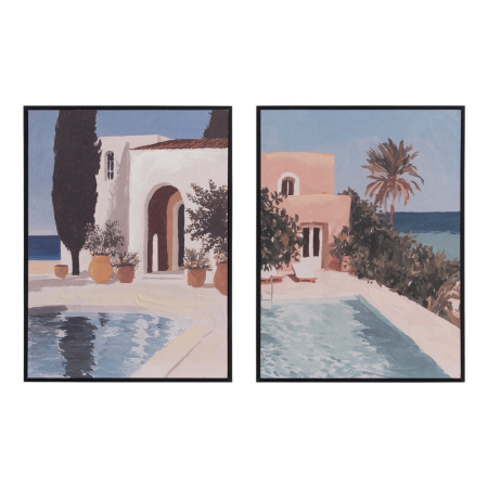 Decor tematic - Set 2 tablouri vile mediteraneene