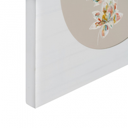 Set 2 tablouri pictate manual boho – chipuri feminine cu flori colorate pe fundal crem [9]