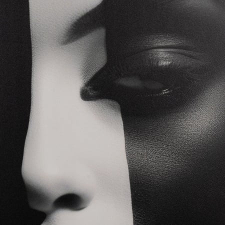 Galerie tablouri portrete feminine alb-negru MDF 40x60 [3]