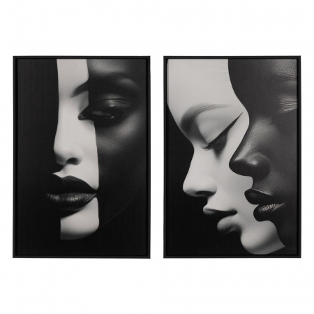 Tablouri - Galerie tablouri portrete feminine alb-negru MDF 40x60