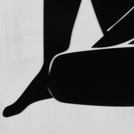 Set tablouri mari alb-negru siluete feminine argintiu 70x100 [4]