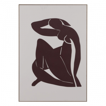 Set tablouri mari siluete feminine abstracte galben maro 70x100 [2]