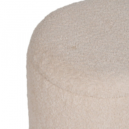 Set 2 taburete crem cu ladă boucle și bază lemn – design japandi [3]