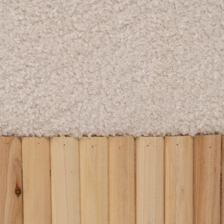 Set 2 taburete crem cu ladă boucle și bază lemn – design japandi [6]