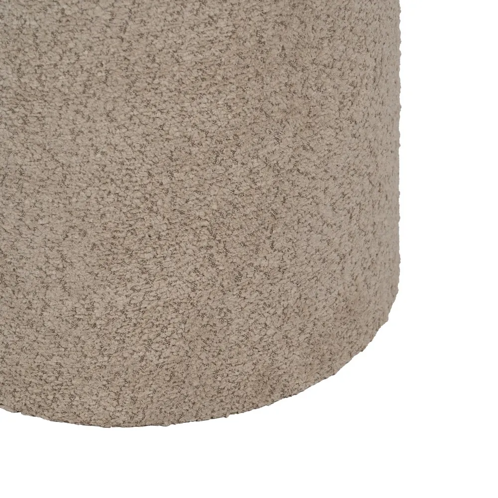 Set 2 Taburete Rotunde Maro și Bej - Stofă Tip Bucle | Creativdeco.ro [6]