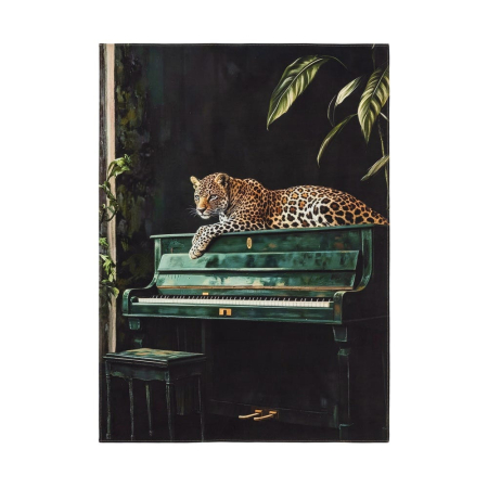 Tapiserii - Set 2 tapiserii leopard pe pian