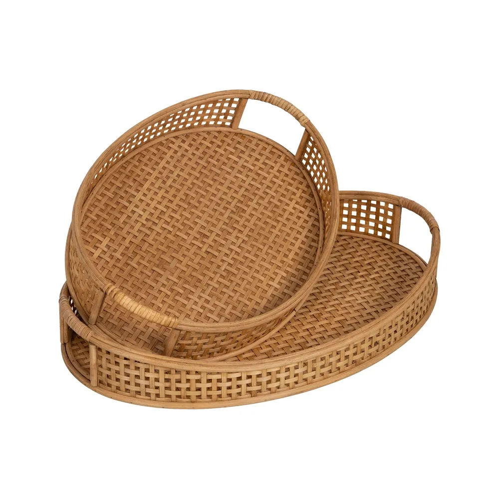 Set 2 tavi ovale bambus | Decor elegant casa [1]