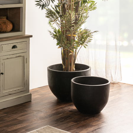 Set vase teracota neagra contemporane|Vase decorative elegante [4]
