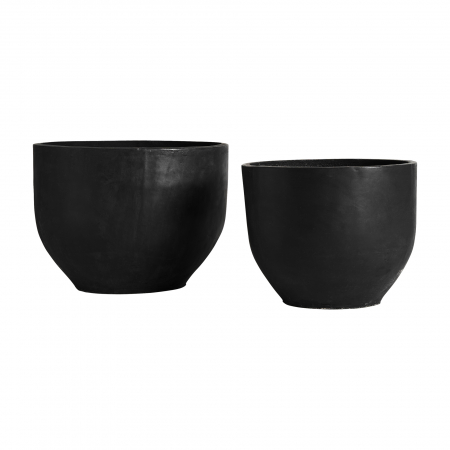Amfore - Set vase teracota neagra contemporane|Vase decorative elegante