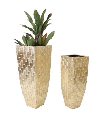 Vaze inalte de podea - Vaze aurii inalte decorative CreativDeco