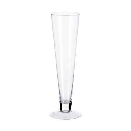 Obiecte decorative - Set vaze din sticlă transparentă cu formă conică și bază rotundă